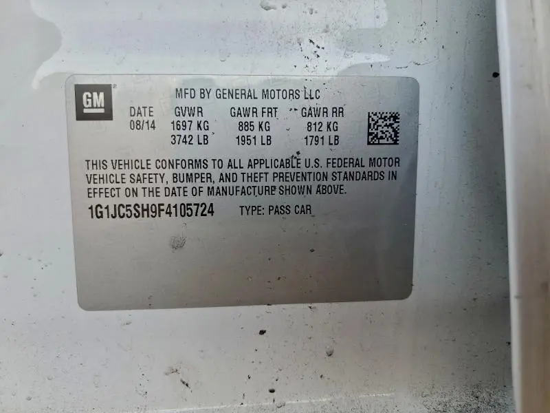 2015 CHEVROLET SONIC LT  