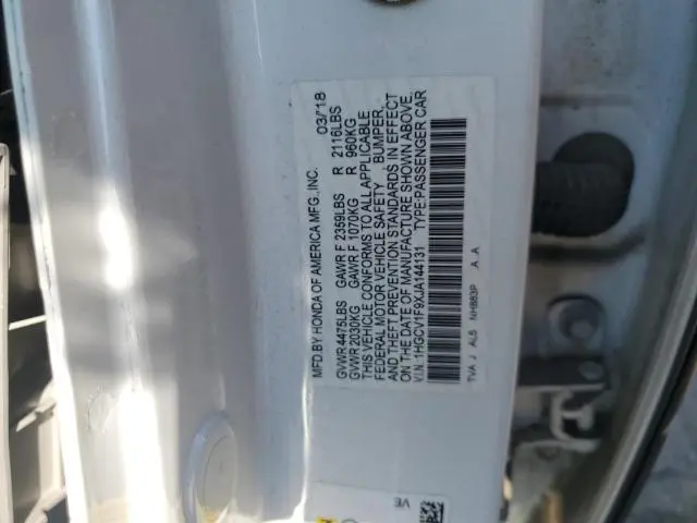 2018 HONDA ACCORD TOURING  