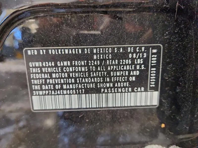 2014 VOLKSWAGEN JETTA S  