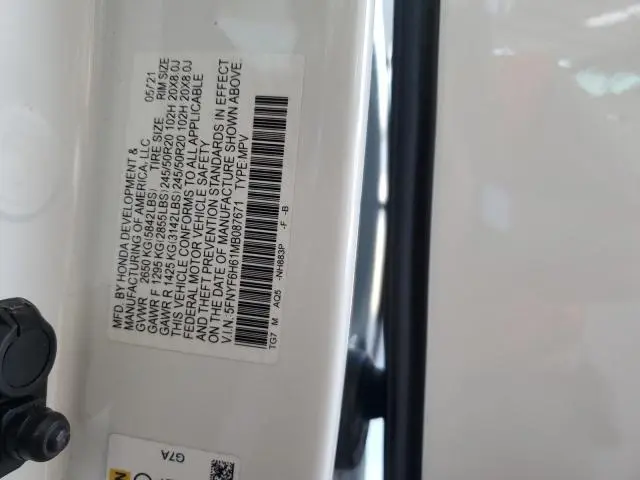 2021 HONDA PILOT TOURING  