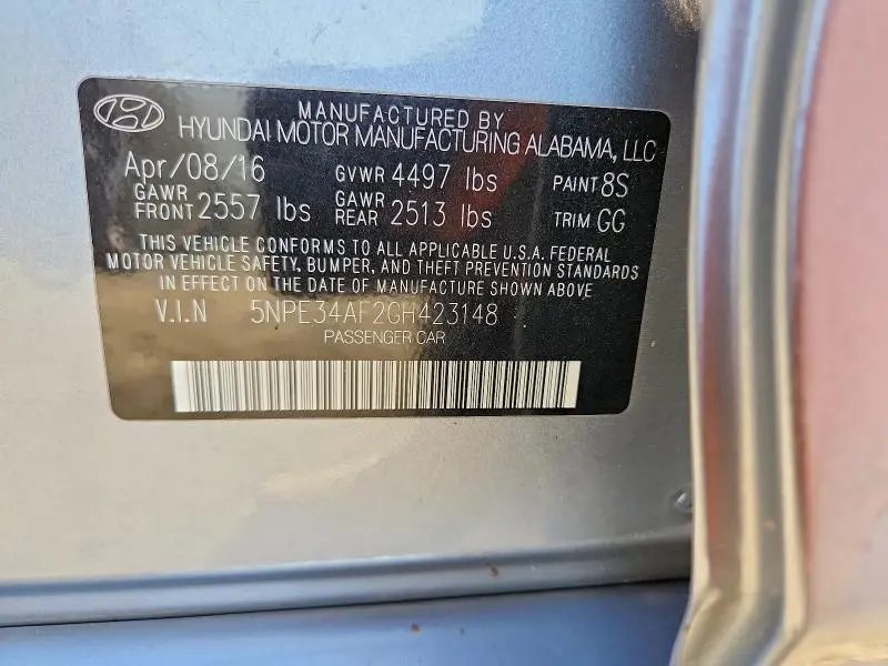 2016 HYUNDAI SONATA SPORT  