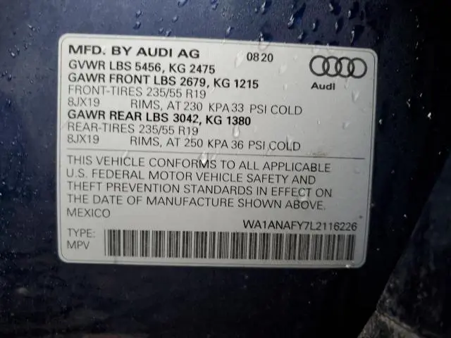 2020 AUDI Q5 PREMIUM  