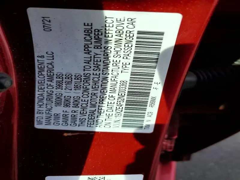 2022 HONDA INSIGHT EX  