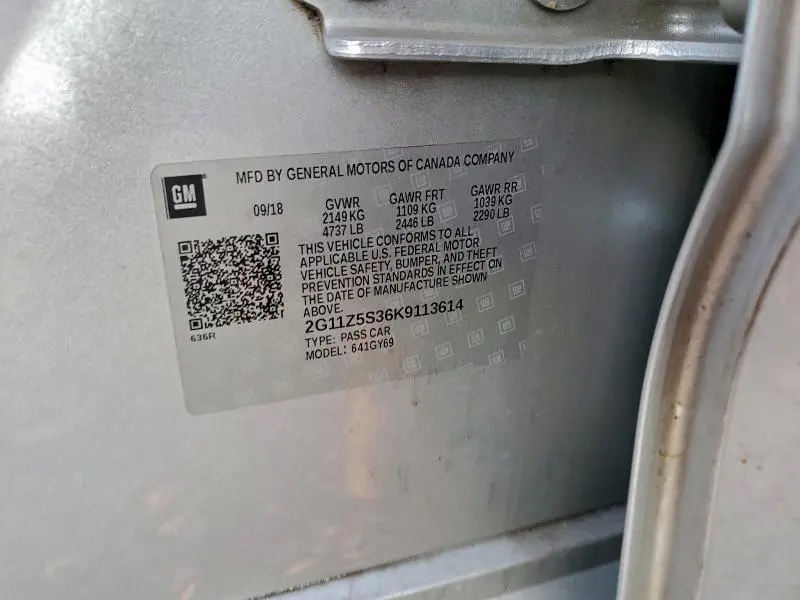 2019 CHEVROLET IMPALA LT  