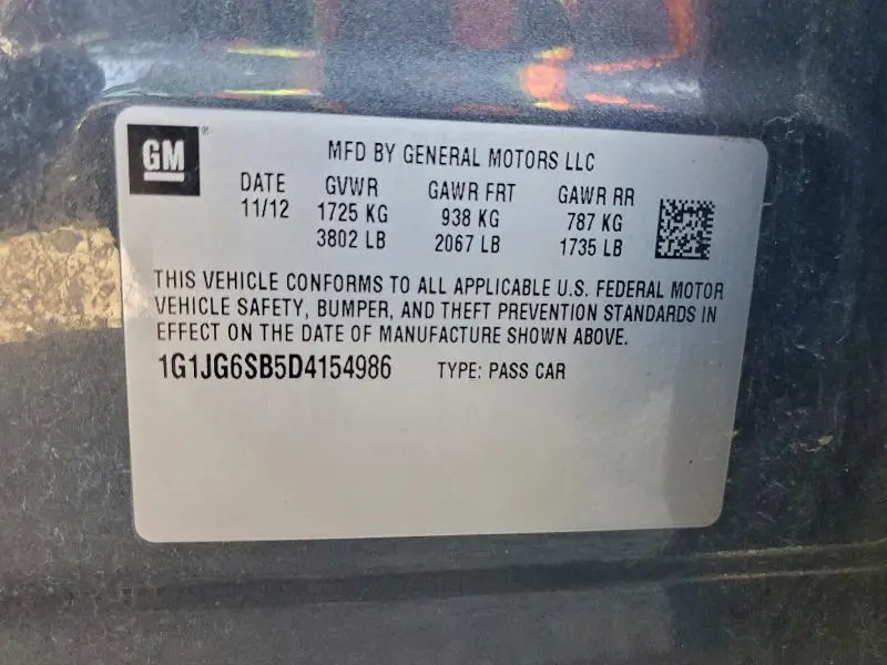 2013 CHEVROLET SONIC RS  