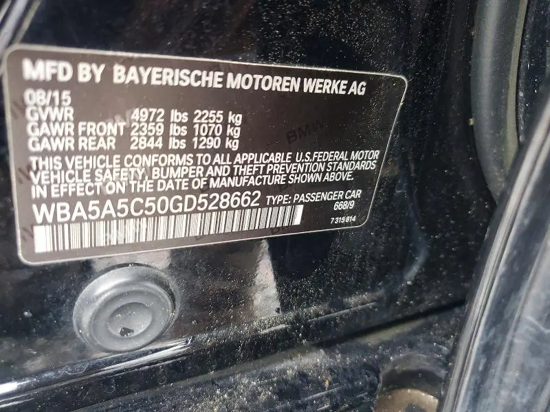 2016 BMW 528 I  