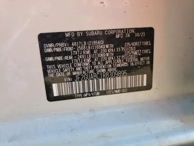 2024 SUBARU CROSSTREK   