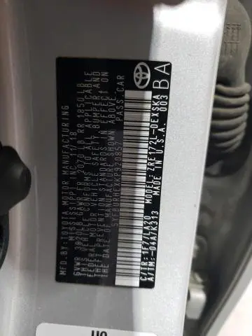 2019 TOYOTA COROLLA L  