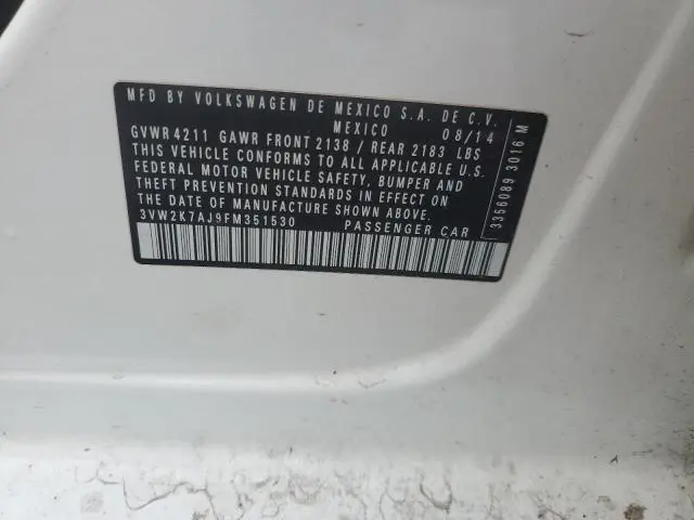 2015 VOLKSWAGEN JETTA BASE  