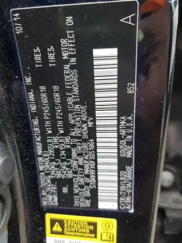 2015 TOYOTA HIGHLANDER XLE  