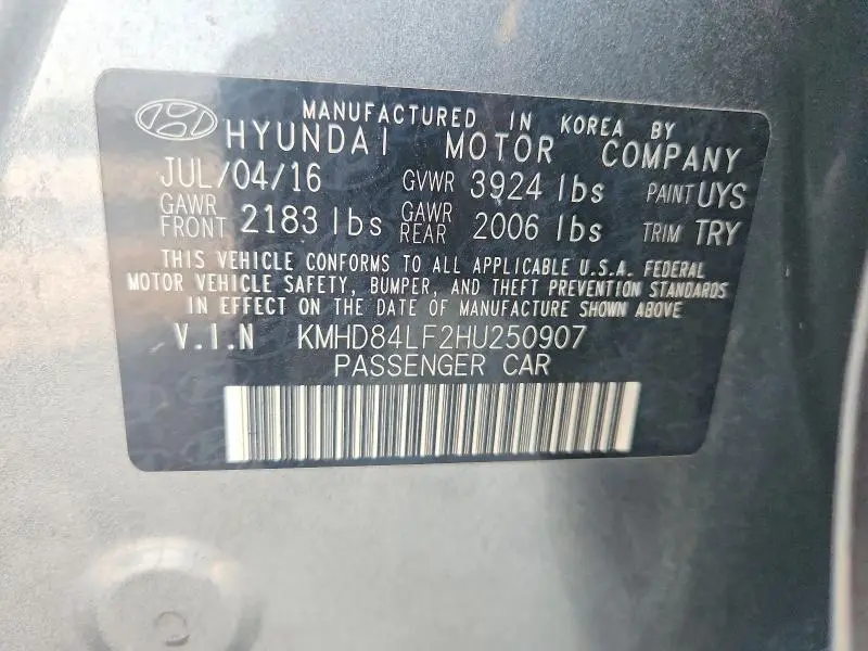 2017 HYUNDAI ELANTRA VALUE EDITION  