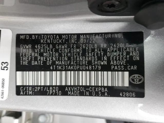 2023 TOYOTA CAMRY XSE  