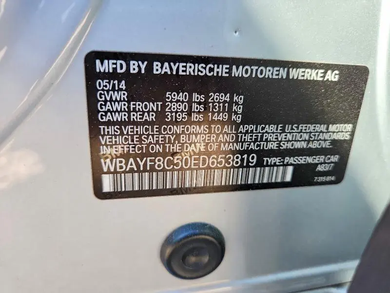 2014 BMW 750 LXI  