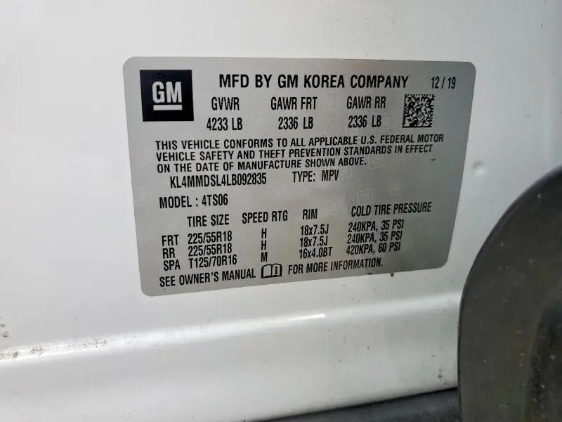 2020 BUICK ENCORE GX SELECT  