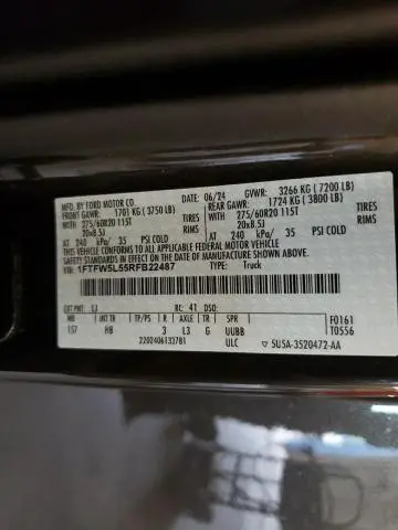 2024 FORD F150 LARIAT  