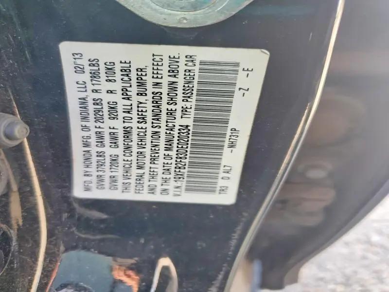 2013 HONDA CIVIC EX  