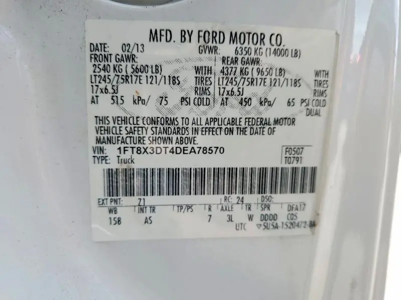2013 FORD F350 SUPER DUTY  
