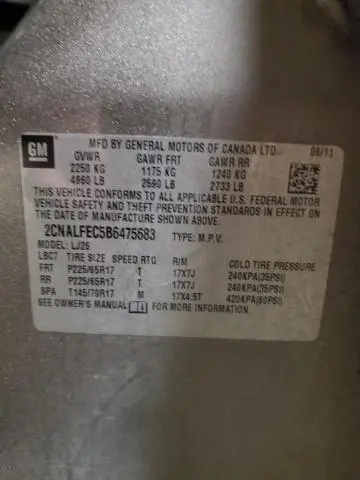 2011 CHEVROLET EQUINOX LTZ  