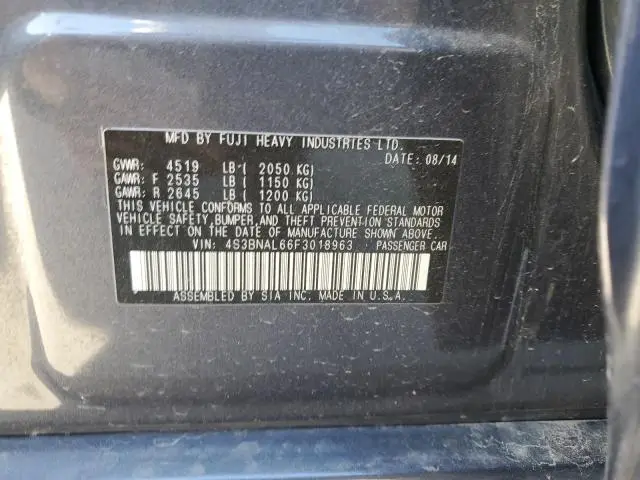 2015 SUBARU LEGACY 2.5I LIMITED  