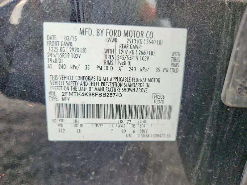 2015 FORD EDGE TITANIUM  