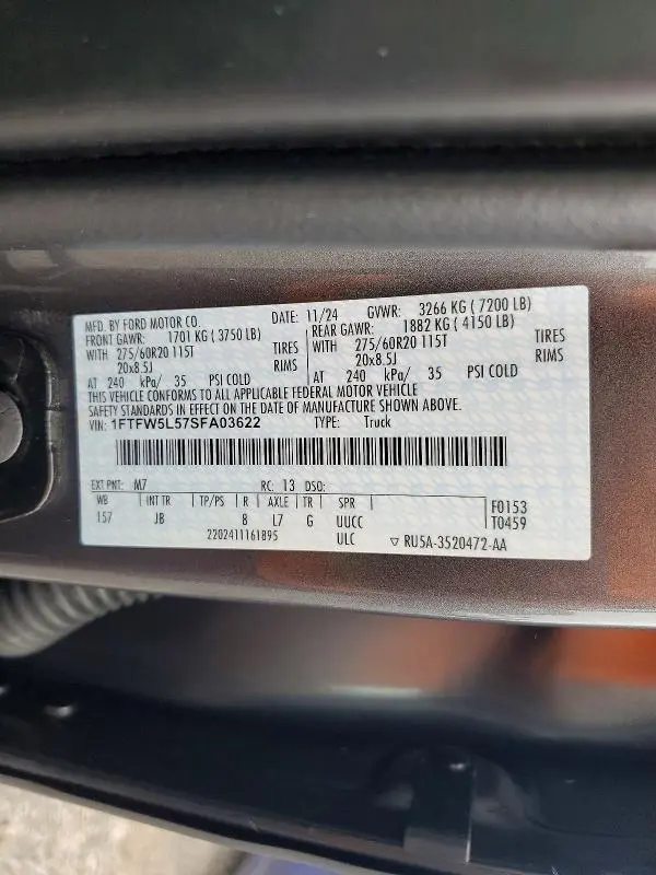 2025 FORD F150 LARIAT  