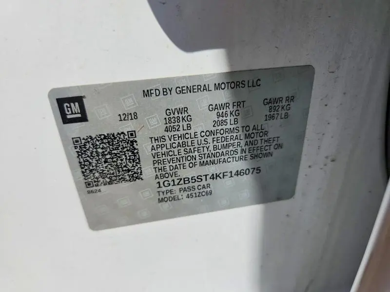 2019 CHEVROLET MALIBU LS  