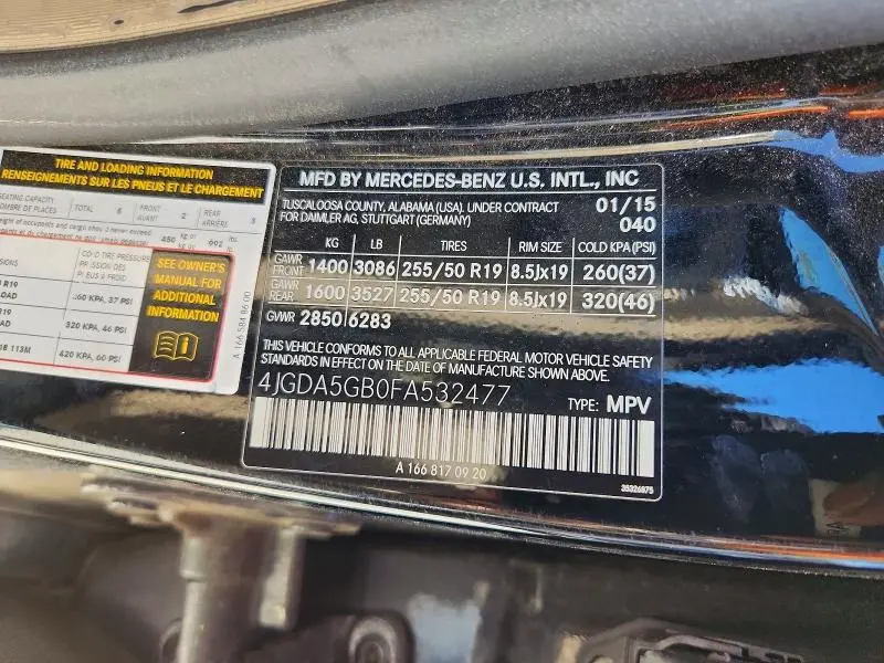 2015 MERCEDES-BENZ ML 400 4MATIC  