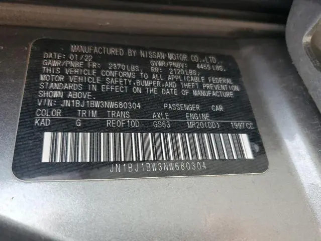 2022 NISSAN ROGUE SPORT SV  