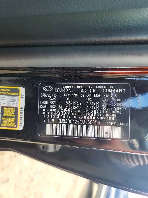 2016 HYUNDAI TUCSON LIMITED  