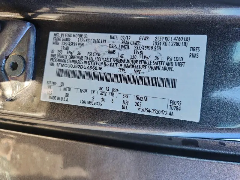 2013 FORD ESCAPE TITANIUM  