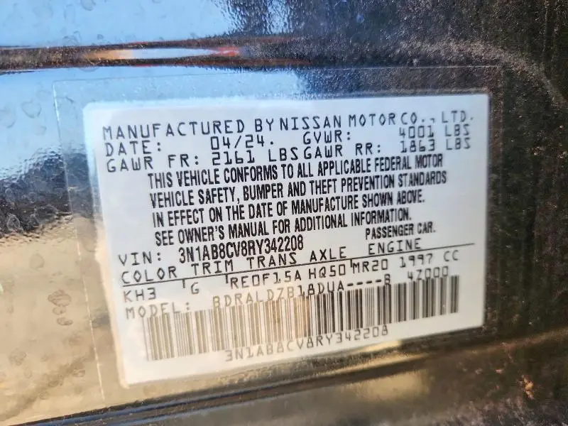 2024 NISSAN SENTRA SV  