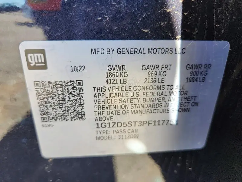 2023 CHEVROLET MALIBU LT  