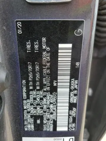 2020 TOYOTA 4RUNNER SR5/SR5 PREMIUM