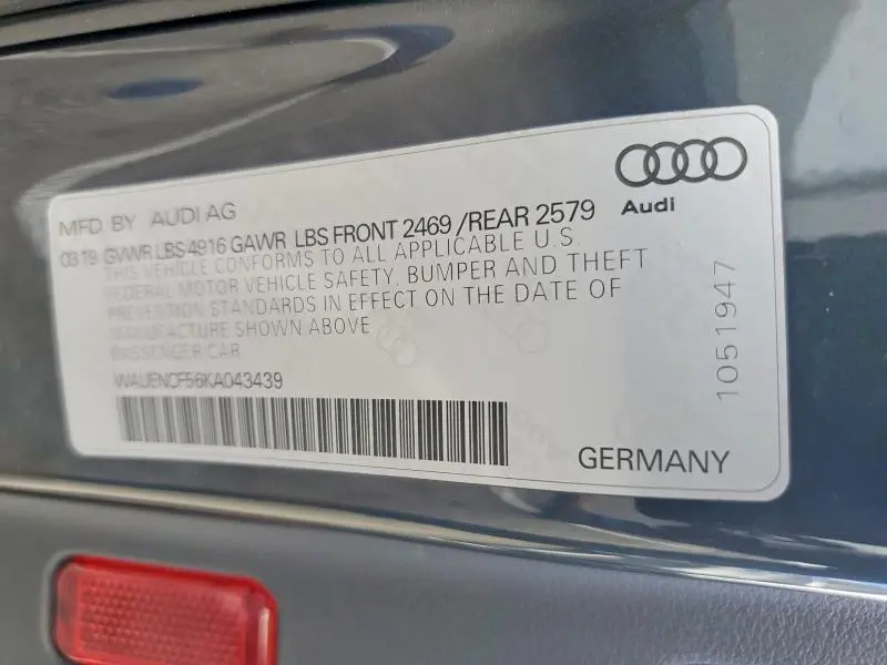 2019 AUDI A5 PREMIUM PLUS S-LINE  