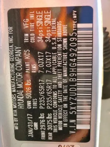 2017 HYUNDAI SANTA FE SPORT   