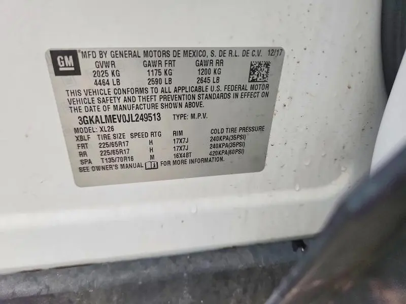 2018 GMC TERRAIN SLE  