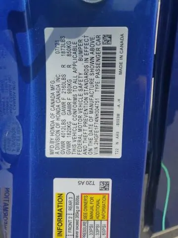 2022 HONDA CIVIC EX