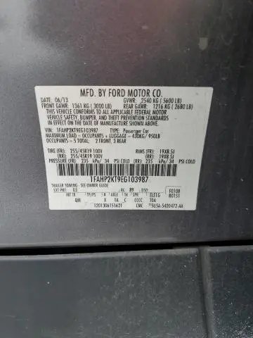 2014 FORD TAURUS SHO  