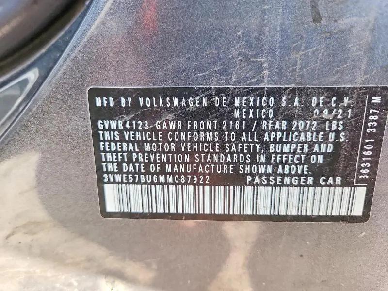 2021 VOLKSWAGEN JETTA SEL  