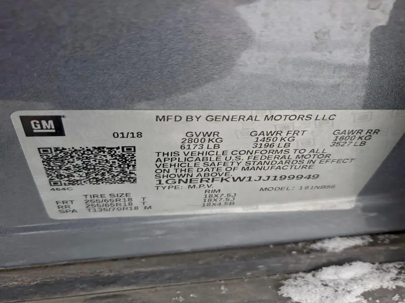 2018 CHEVROLET TRAVERSE LS  