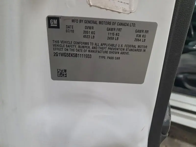 2011 CHEVROLET IMPALA LT  