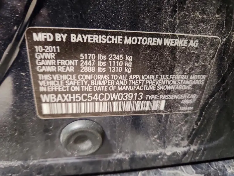 2012 BMW 528 XI  