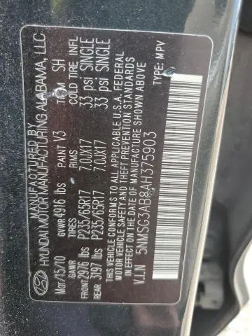 2010 HYUNDAI SANTA FE GLS  