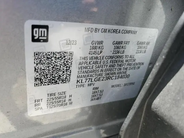 2024 CHEVROLET TRAX 1RS  