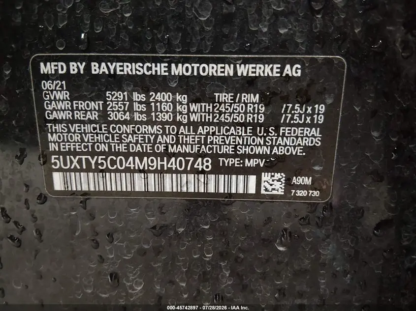 2021 BMW X3 XDRIVE30I