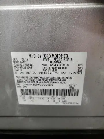 2016 FORD EDGE SE  