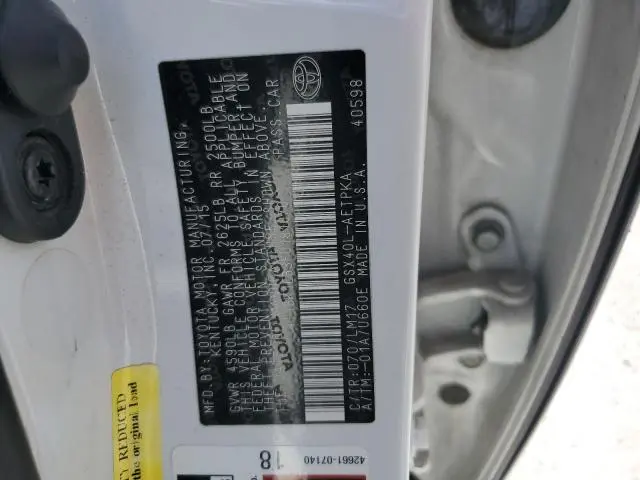 2015 TOYOTA AVALON XLE