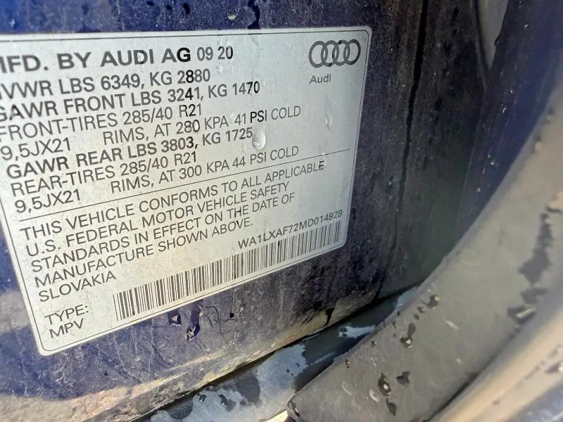 2021 AUDI Q7 PREMIUM PLUS  