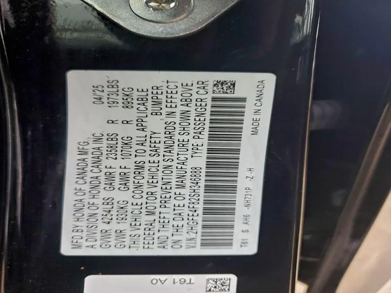 2025 HONDA CIVIC SPORT  