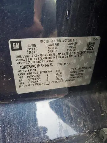 2017 GMC YUKON SLE  